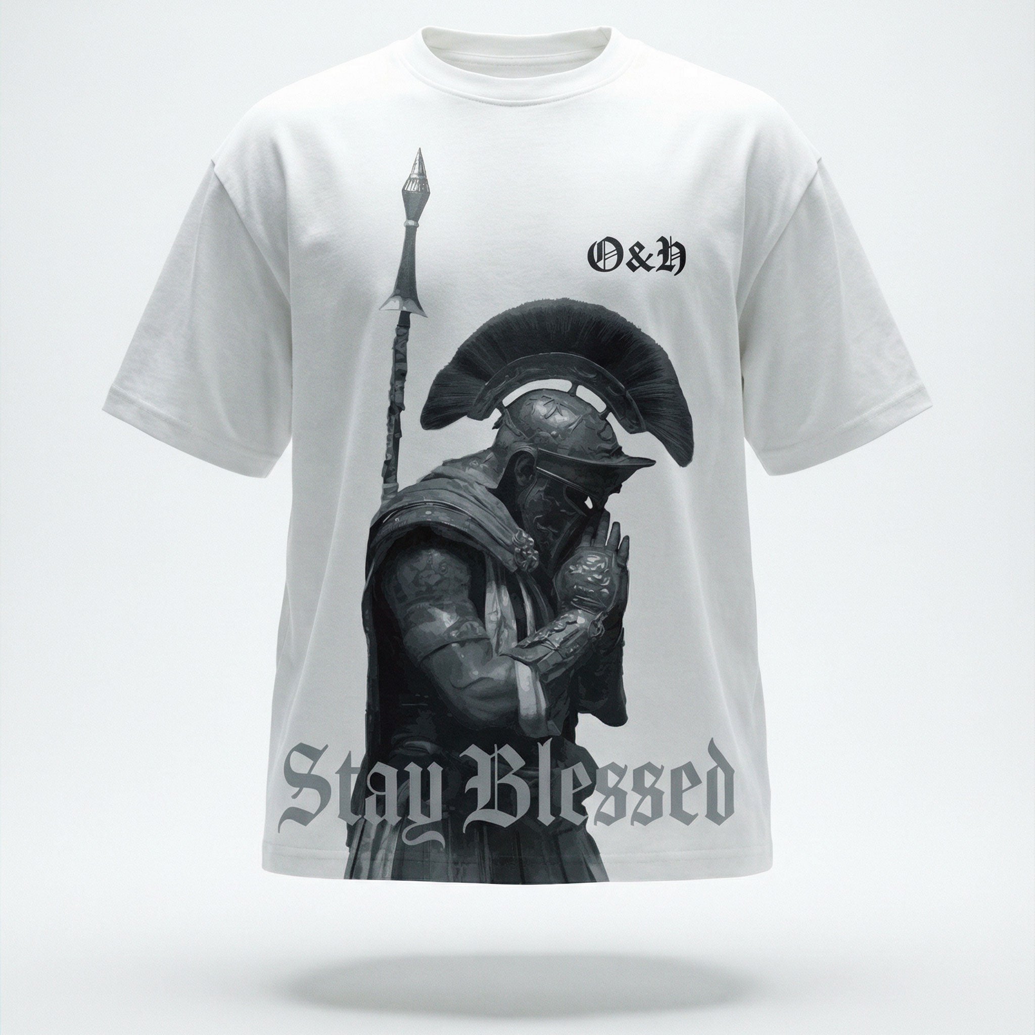 OATH & HONOR LEGIONAIRE BLESSED CLASSIC OVERSIZED TEE - WHITE