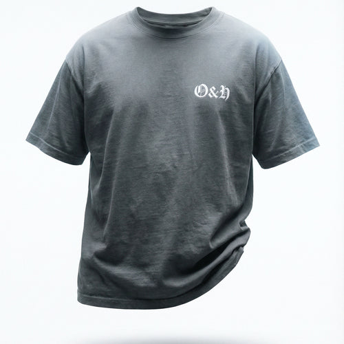 OATH & HONOR DESTROY DARKNESS CLASSIC OVERSIZED TEE - ACID WASH BLACK