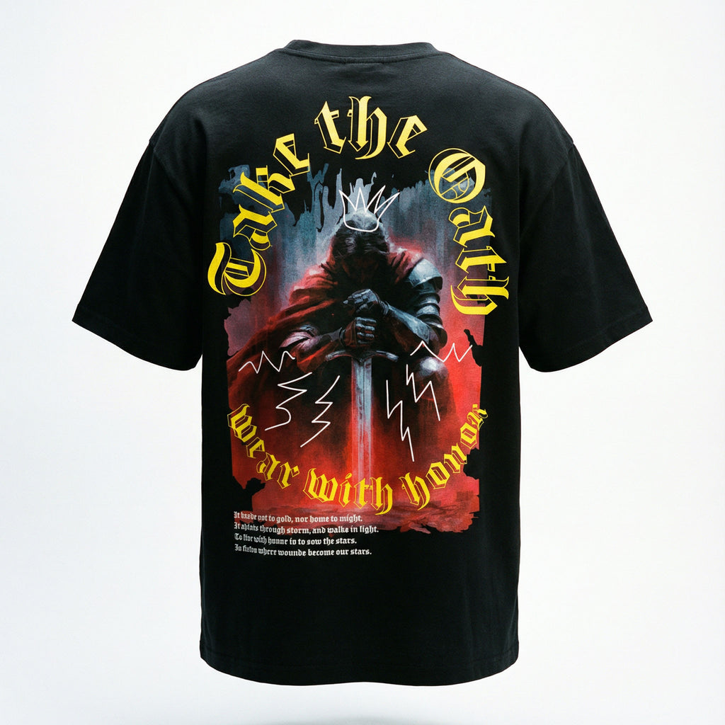 OATH & HONOR TAKE THE OATH CLASSIC OVERSIZED TEE - BLACK
