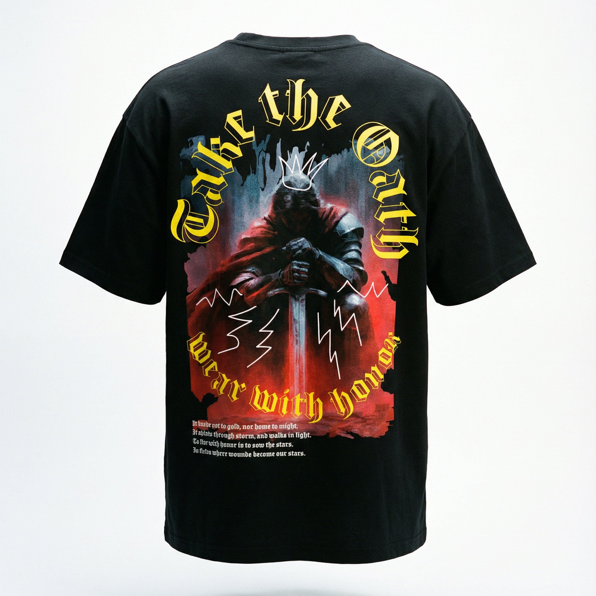 OATH & HONOR TAKE THE OATH CLASSIC OVERSIZED TEE - BLACK
