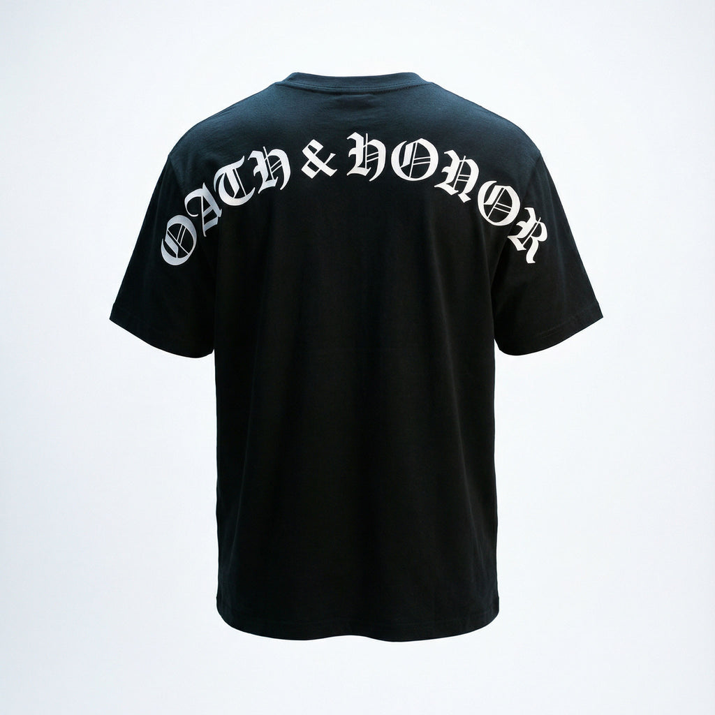 OATH & HONOR BLESS UP CLASSIC OVERSIZED TEE - BLACK