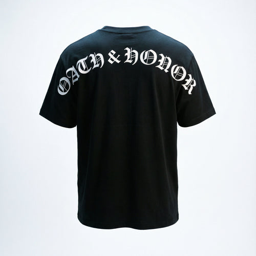 OATH & HONOR BLESS UP CLASSIC OVERSIZED TEE - BLACK