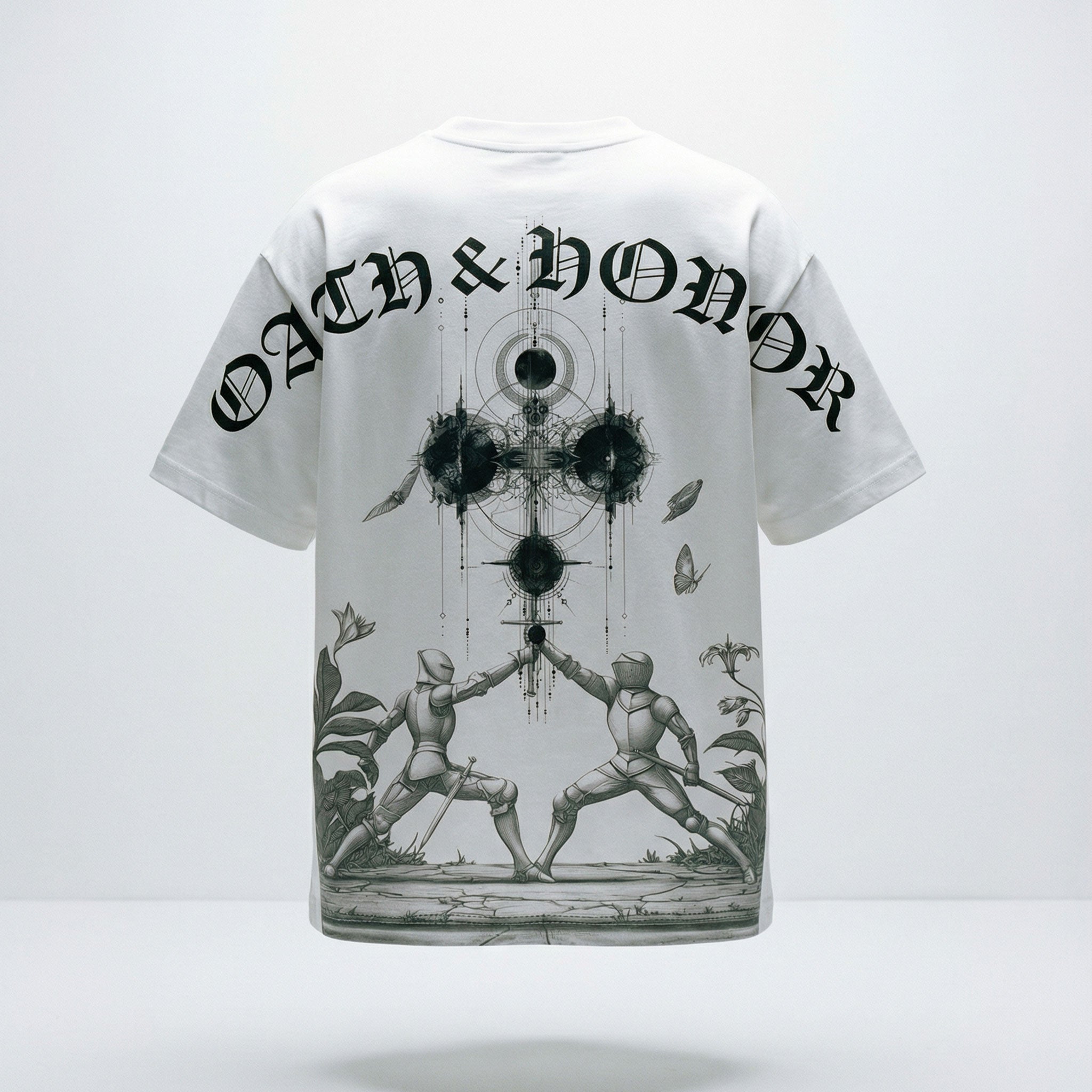 OATH & HONOR CONSTELLATION KNIGHTS CLASSIC OVERSIZED TEE - WHITE