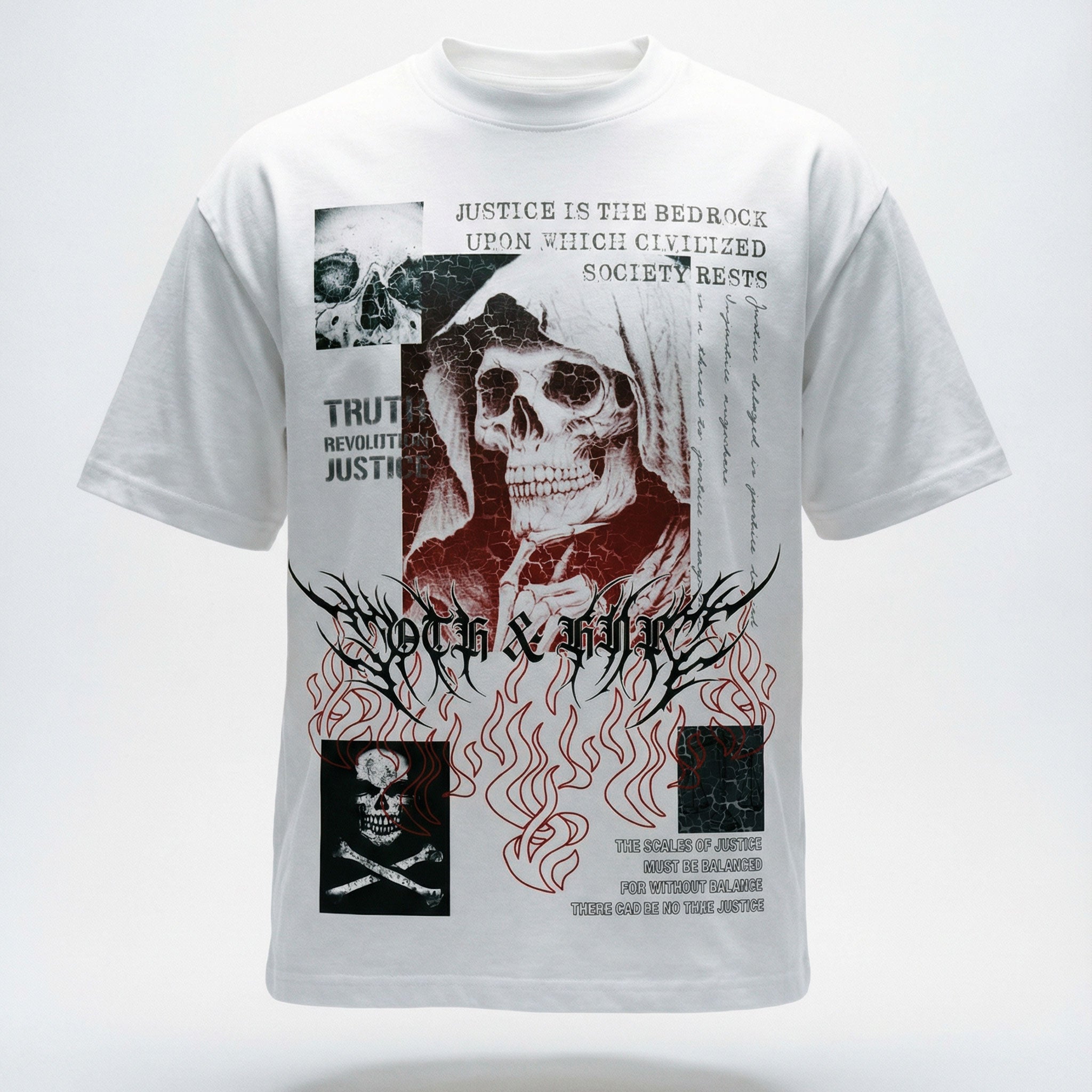 OTH & HNR JUSTICE CLASSIC BOXY TEE - WHITE