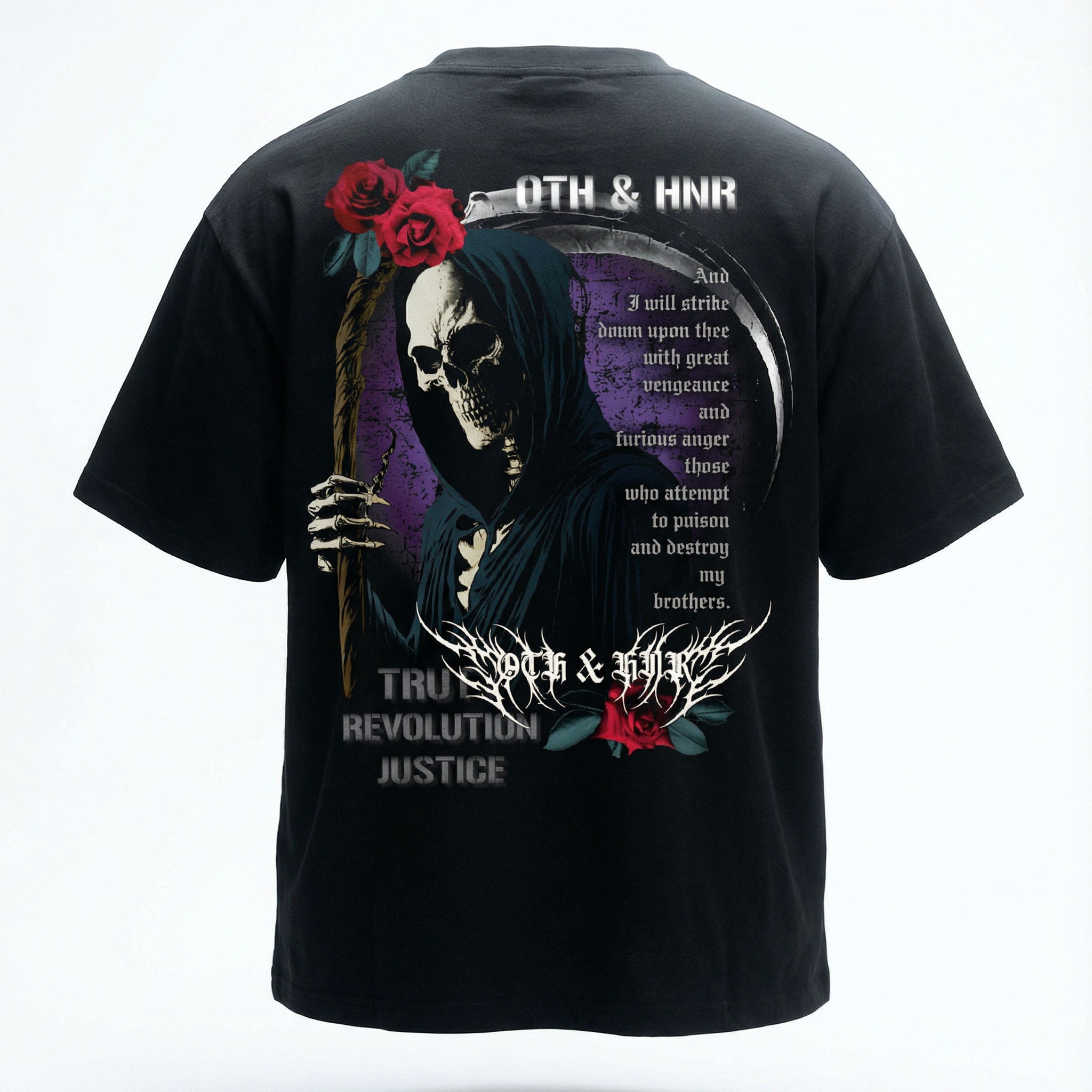 OTH & HNR VENGENCE CLASSIC BOXY TEE - BLACK