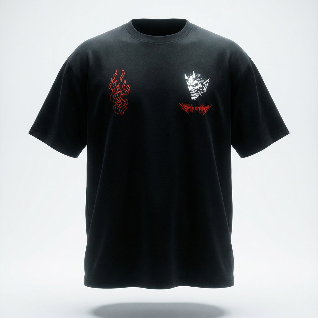 OTH & HNR NINTH CIRCLE CLASSIC BOXY TEE - BLACK