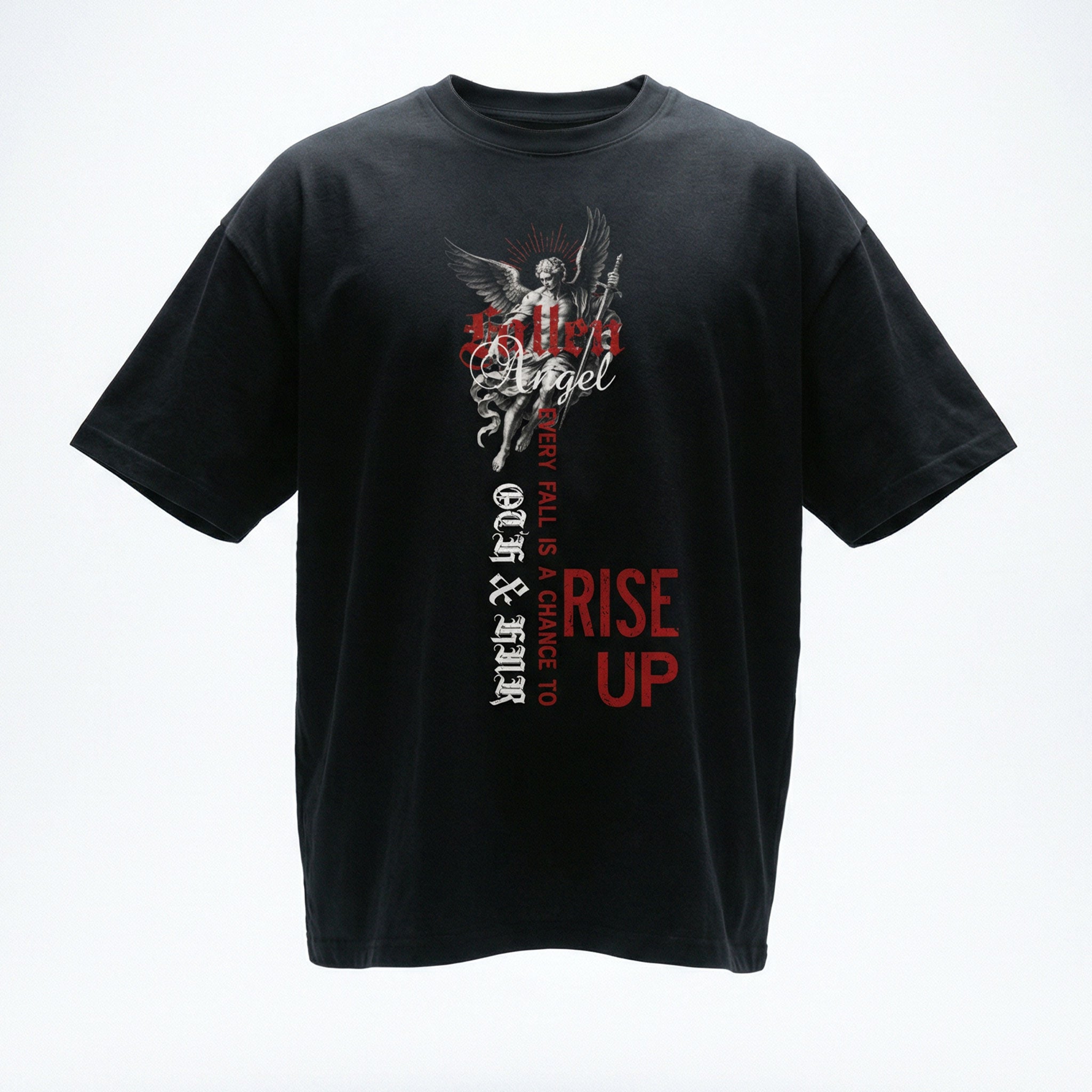 OTH & HNR RISE UP CLASSIC BOXY TEE - BLACK
