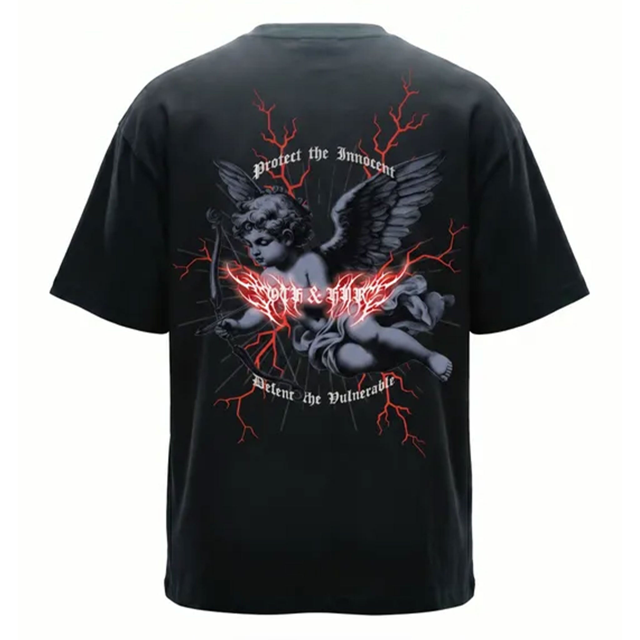 OTH & HNR PROTECT THE INNOCENT CLASSIC BOXY TEE - BLACK