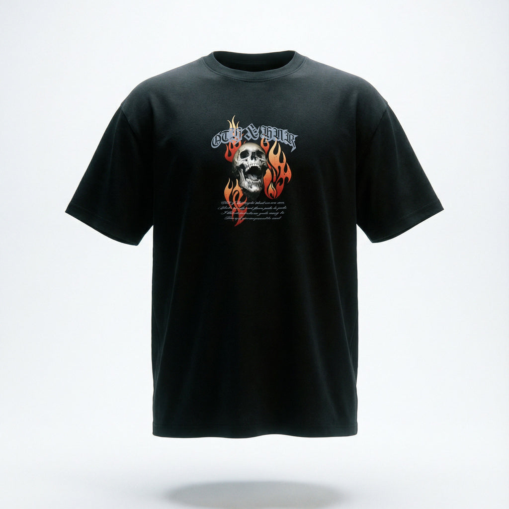 OTH & HNR UNCONQUERABLE SOUL CLASSIC BOXY TEE - BLACK
