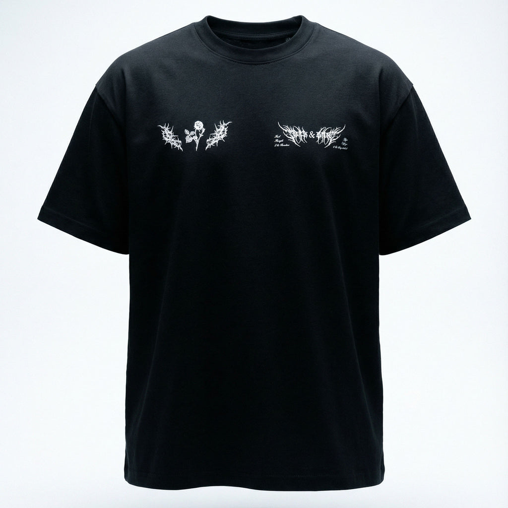 OTH & HNR STRENGTH & REFUGE CLASSIC BOXY TEE - BLACK
