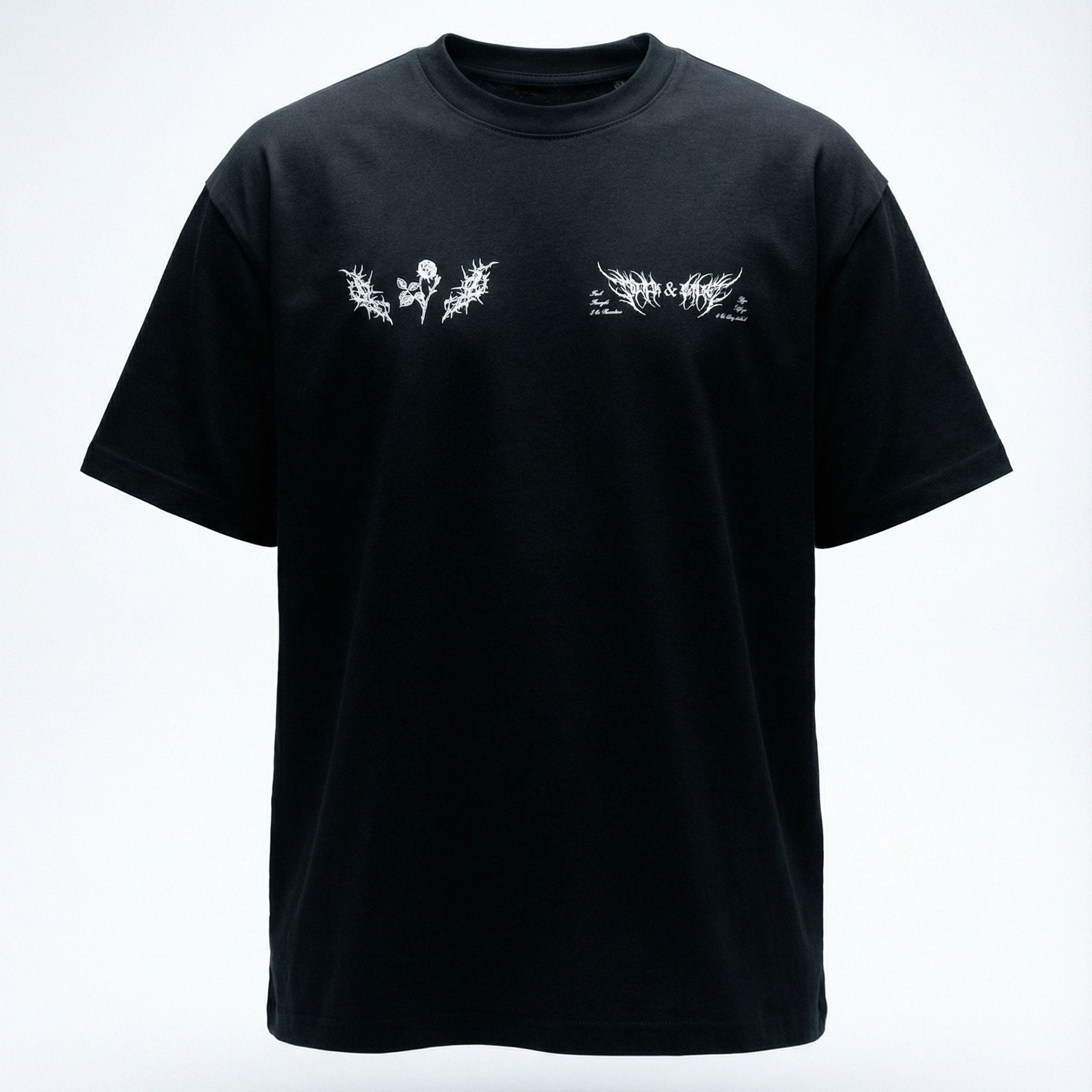 OTH & HNR STRENGTH & REFUGE CLASSIC BOXY TEE - BLACK